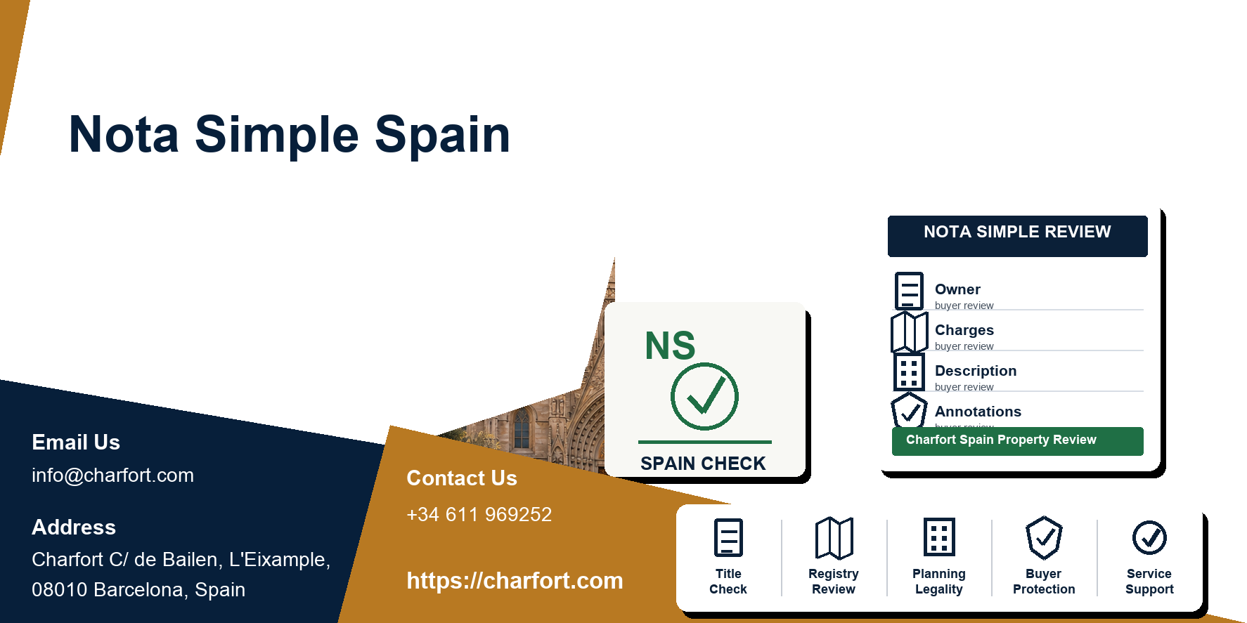 Nota Simple Spain featured image with land registry extract and Barcelona property buyer checklist