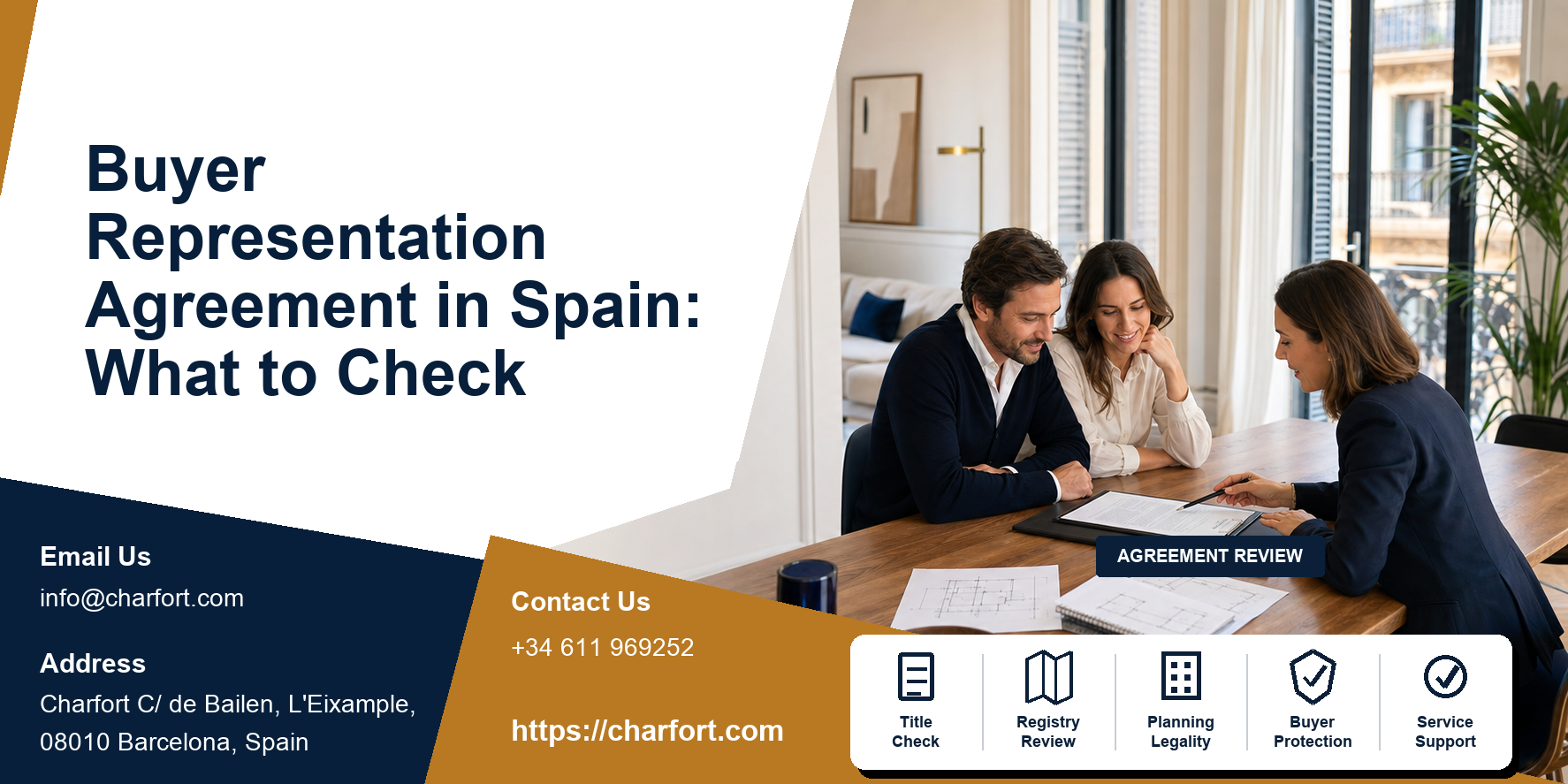 Buyer representation agreement in Spain review checklist