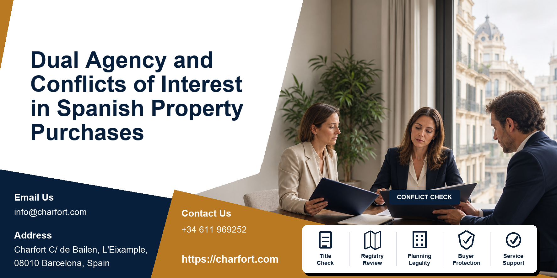 Dual agency and property conflict review in Spain