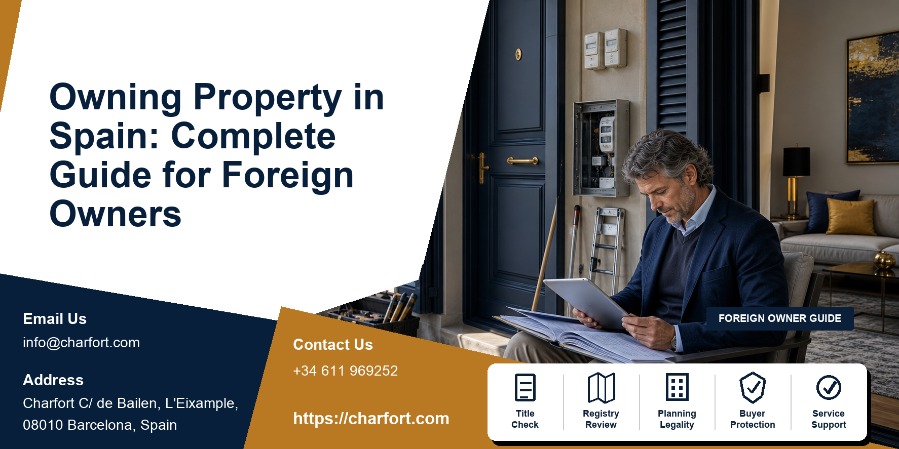 Owning property in Spain featured image with foreign owner calendar, home records, maintenance, utilities and security